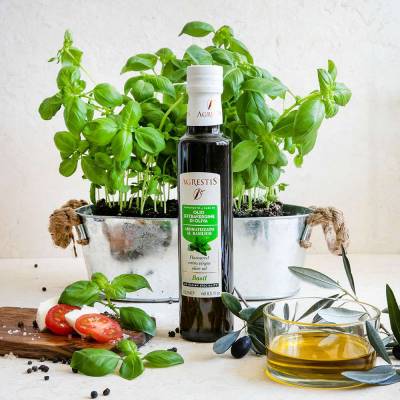Olio extravergine di Oliva aromatizzato al Basilico (Agrestis) 0,25 l