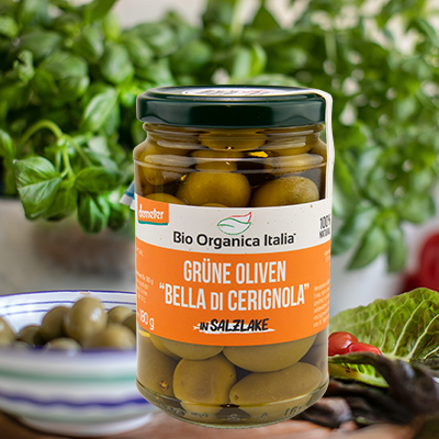 Bella Cerignol, grüne Olive, bio organica italia | Bremerwein