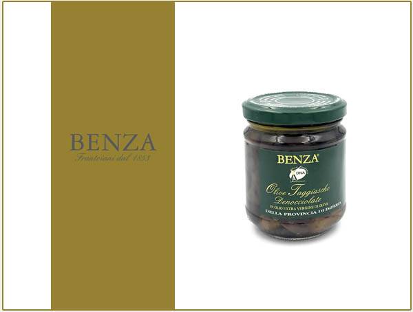 Taggiasca Oliven entkernt in Öl (Benza) 180 g