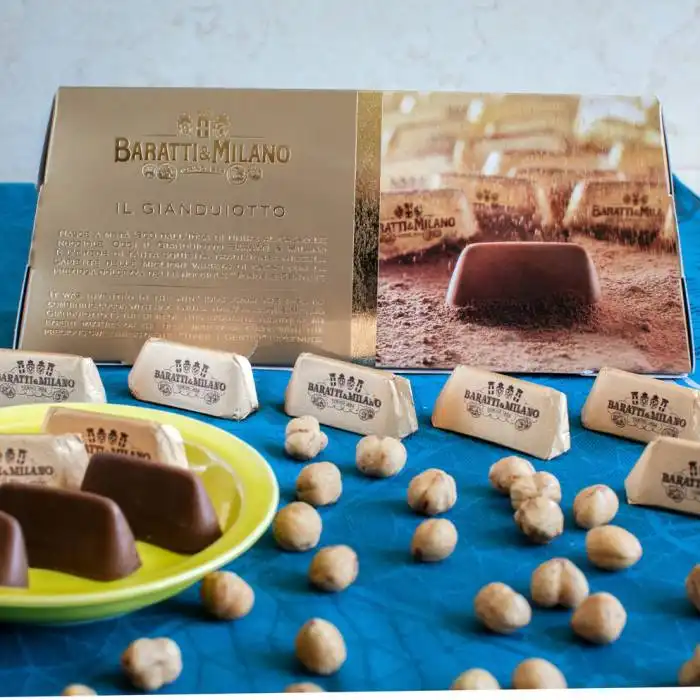 Gianduiotti Nougat (Baratti & Milano) 200 g - im Schmuckkarton -